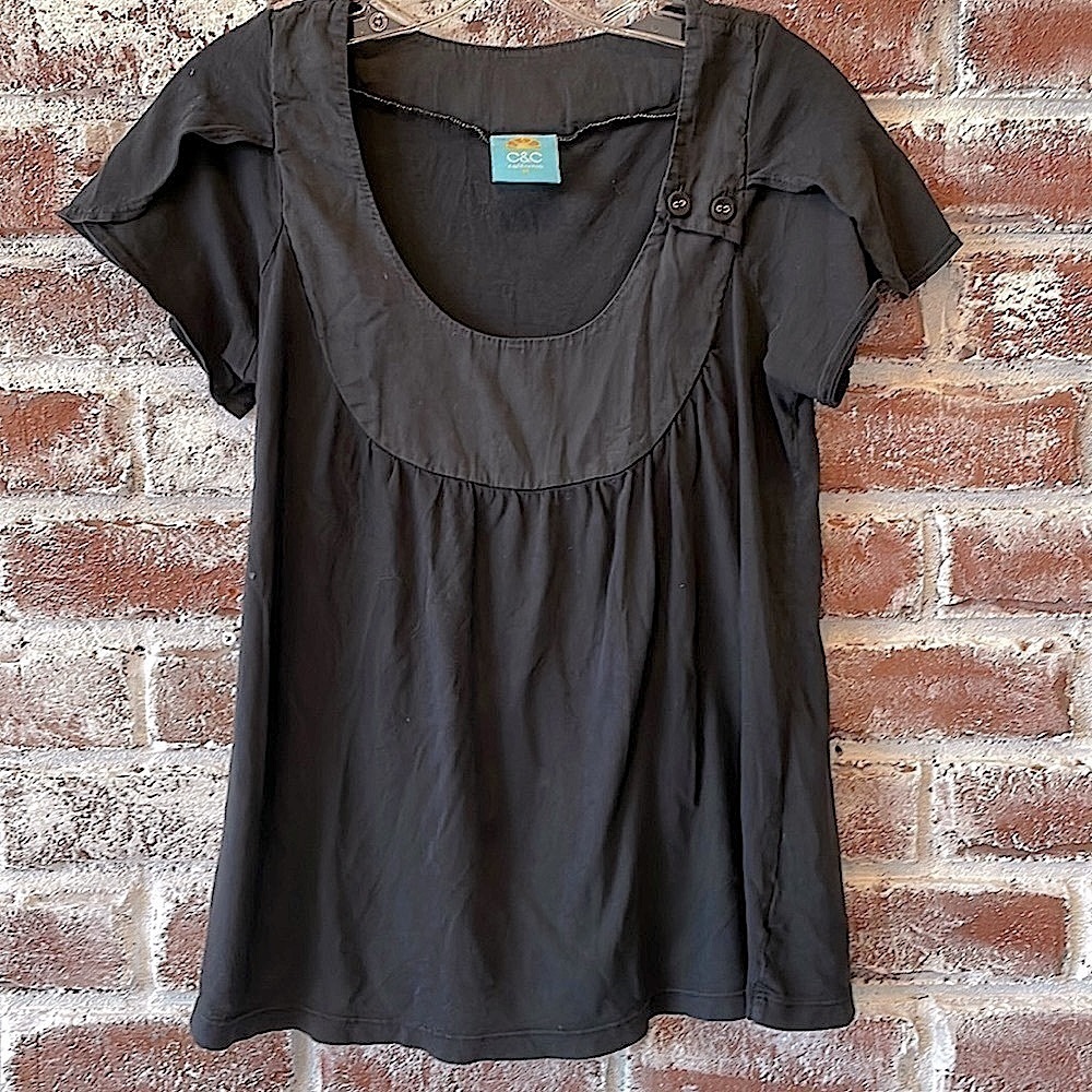 C&C California Black Babydoll top